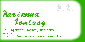 marianna komlosy business card